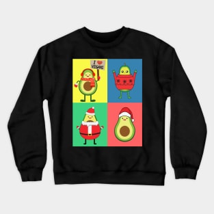 Avo Vegan Christmas pop art Crewneck Sweatshirt